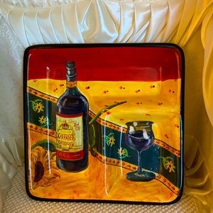 NAPA VALLEY CERAMIC SNACK TRAY